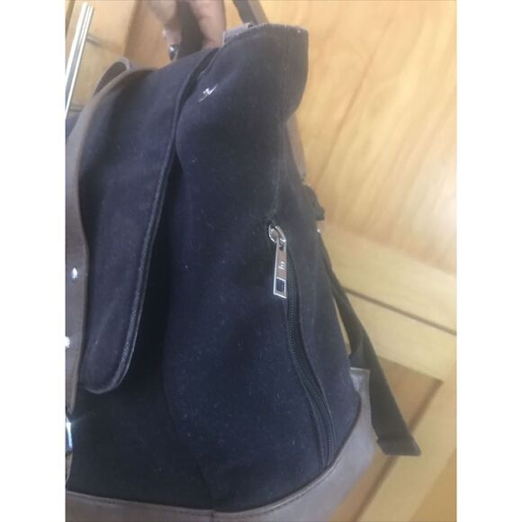 Little Unicorn Marindale Backpack Large Black Brown Remove Adjust Shoulder Strap - Picture 6 of 12